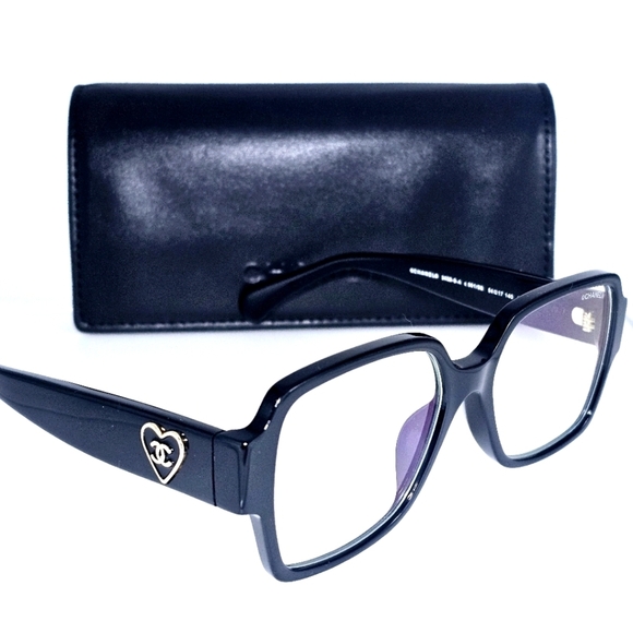 CHANEL EYEGLASSES Black  Ref.3438 C501 FRAMES 54-17-140 RX Blue light - Picture 1 of 16